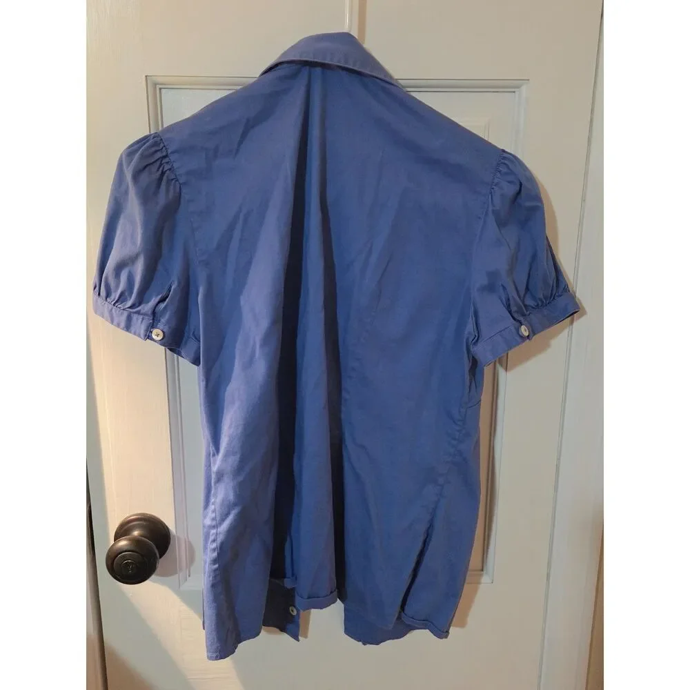 Women's Banana Republic Size Large Stretch Blue Shirt